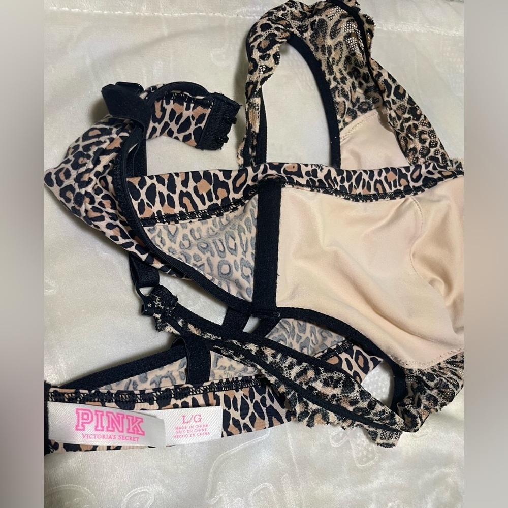 Victoria's Secret Tan and Black Leopard Print Bralette - Picture 2 of 8